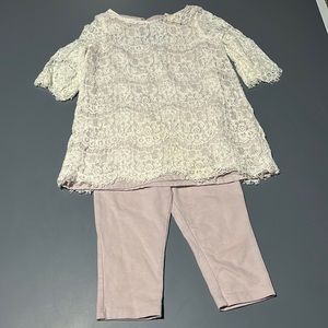 Lace top and capri pants. Size 3t Catherine Malamdrino